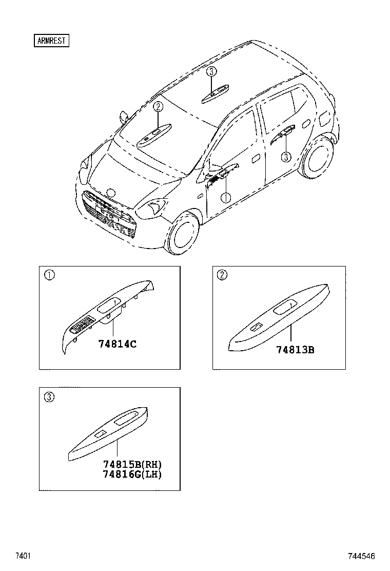 74348-BZ060-B1 HOLDER, VISOR product image
