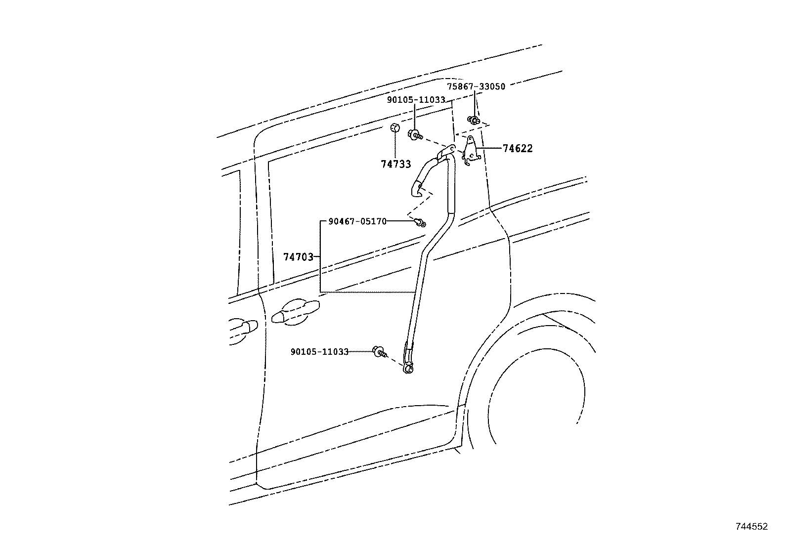 74772-28010 BRACKET, HAND GRIP product image