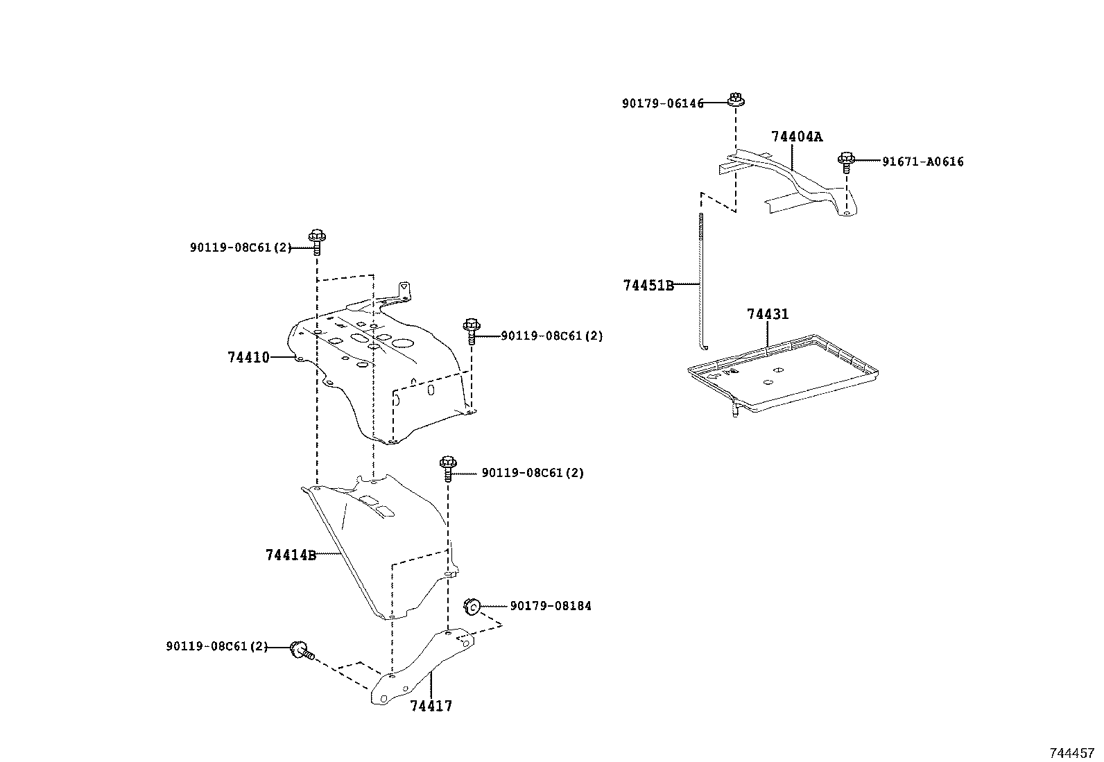 74404-48130 CLAMP SUB-ASSY, BATTERY product image