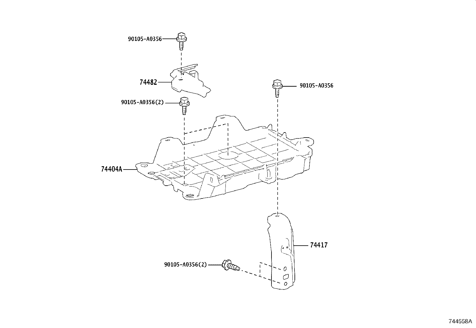 74473-06010 SPACER, BATTERY, NO.1 product image