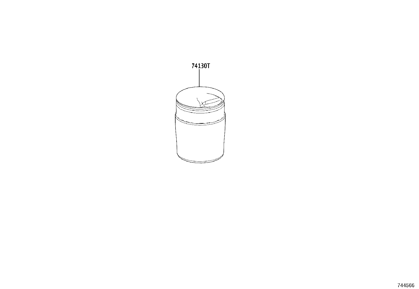 74130-60200 RECEPTACLE ASSY, FRONT ASH product image