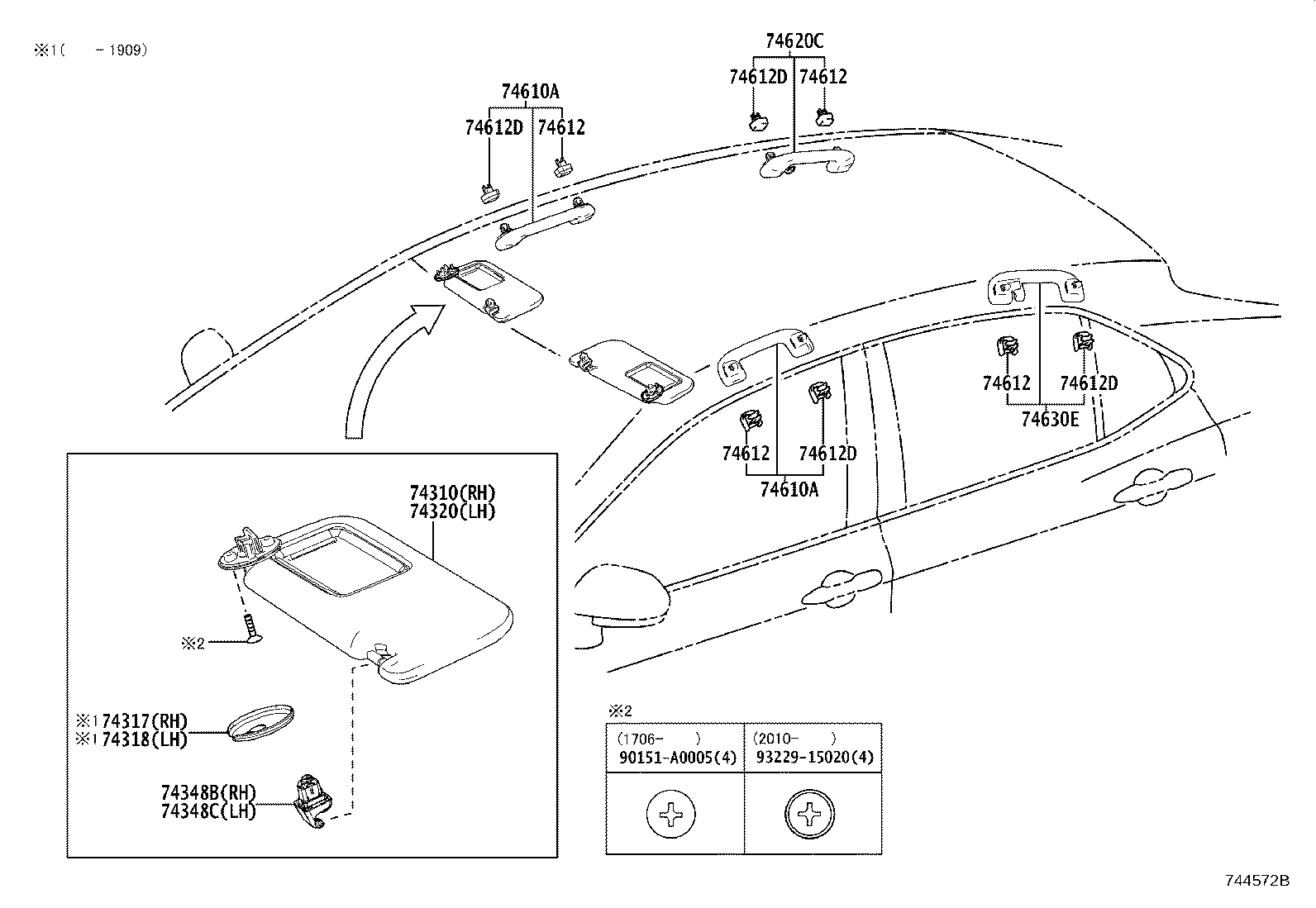 Toyota 74611-06150-B0 COVER, ASSIST GRIP