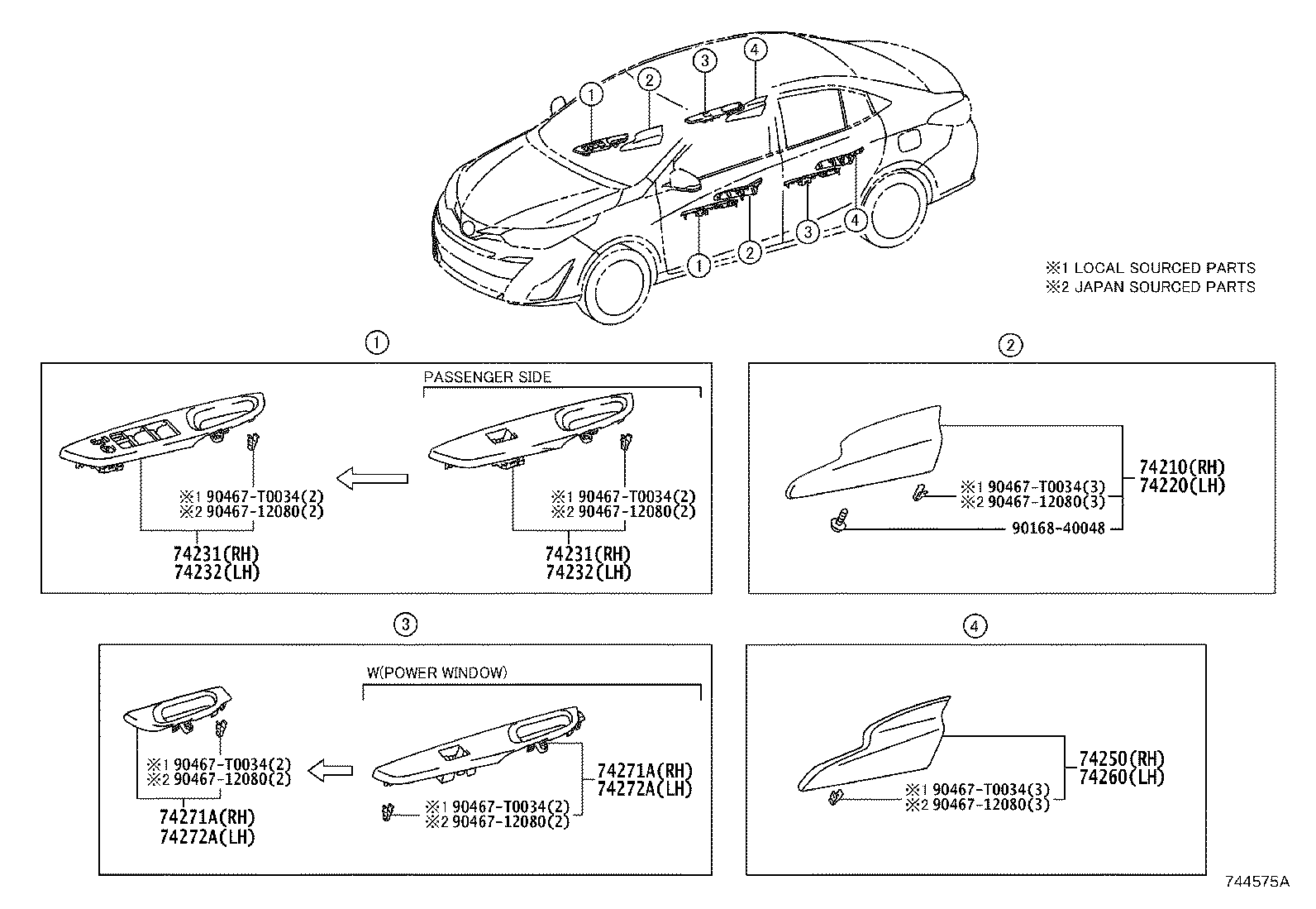 74232-0DC10 PANEL, FRONT ARMREST BASE, UPPER LH product image