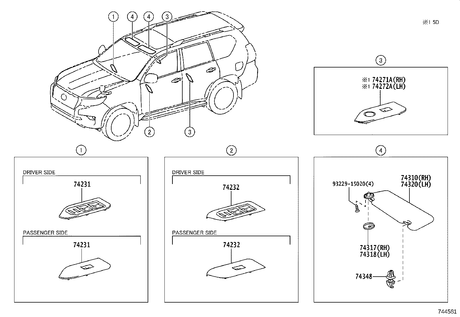 74221-60201 COVER, ASSIST GRIP, RH product image