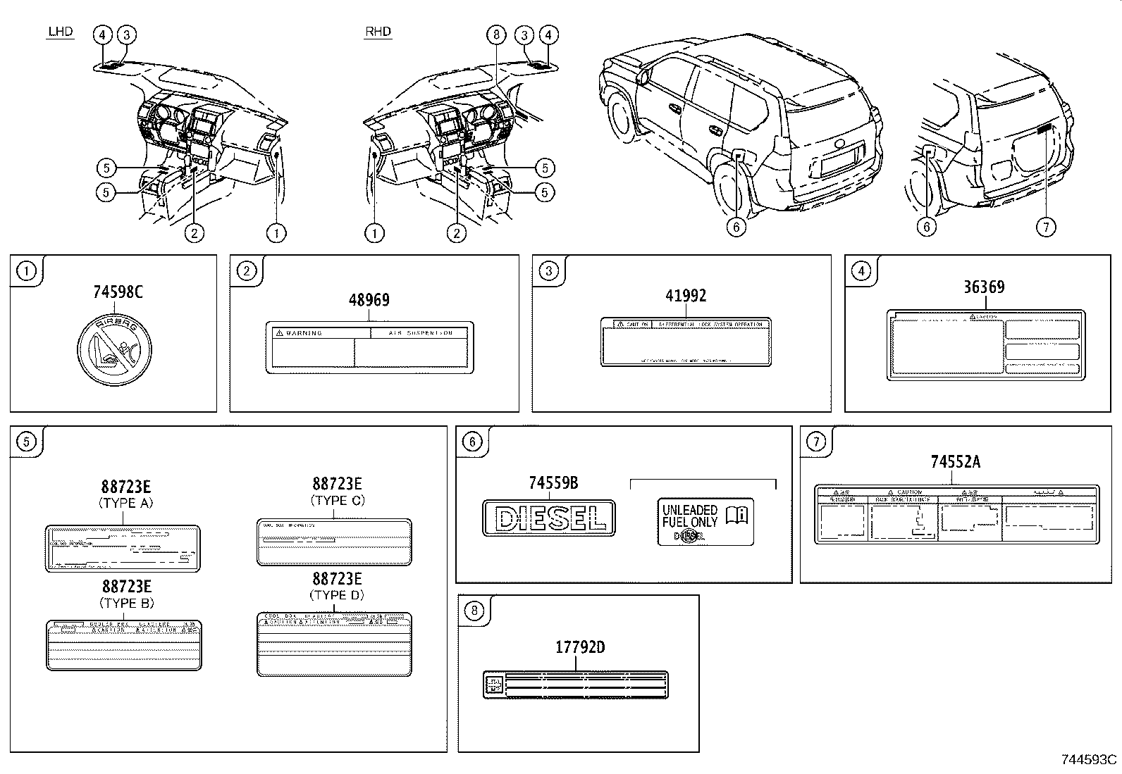 42661-60G90 LABEL, TIRE PRESSURE INFORMATION product image