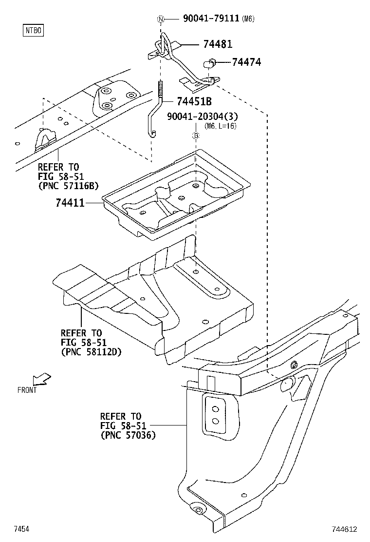 74404-B5040 CLAMP, BATTERY HOLD DOWN product image