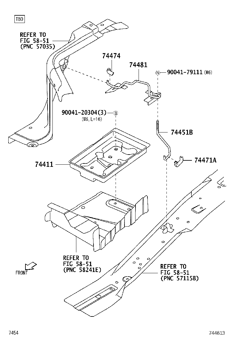74404-B5040 CLAMP, BATTERY HOLD DOWN product image