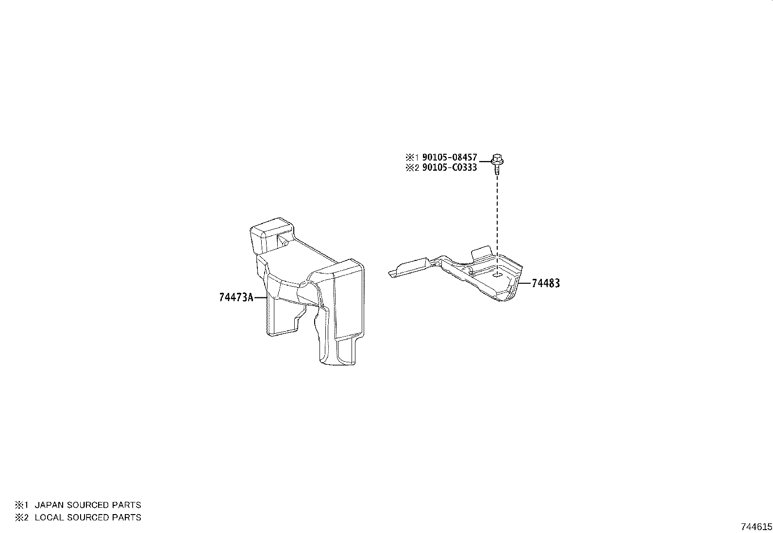 74404-06210 CLAMP SUB-ASSY, BATTERY product image