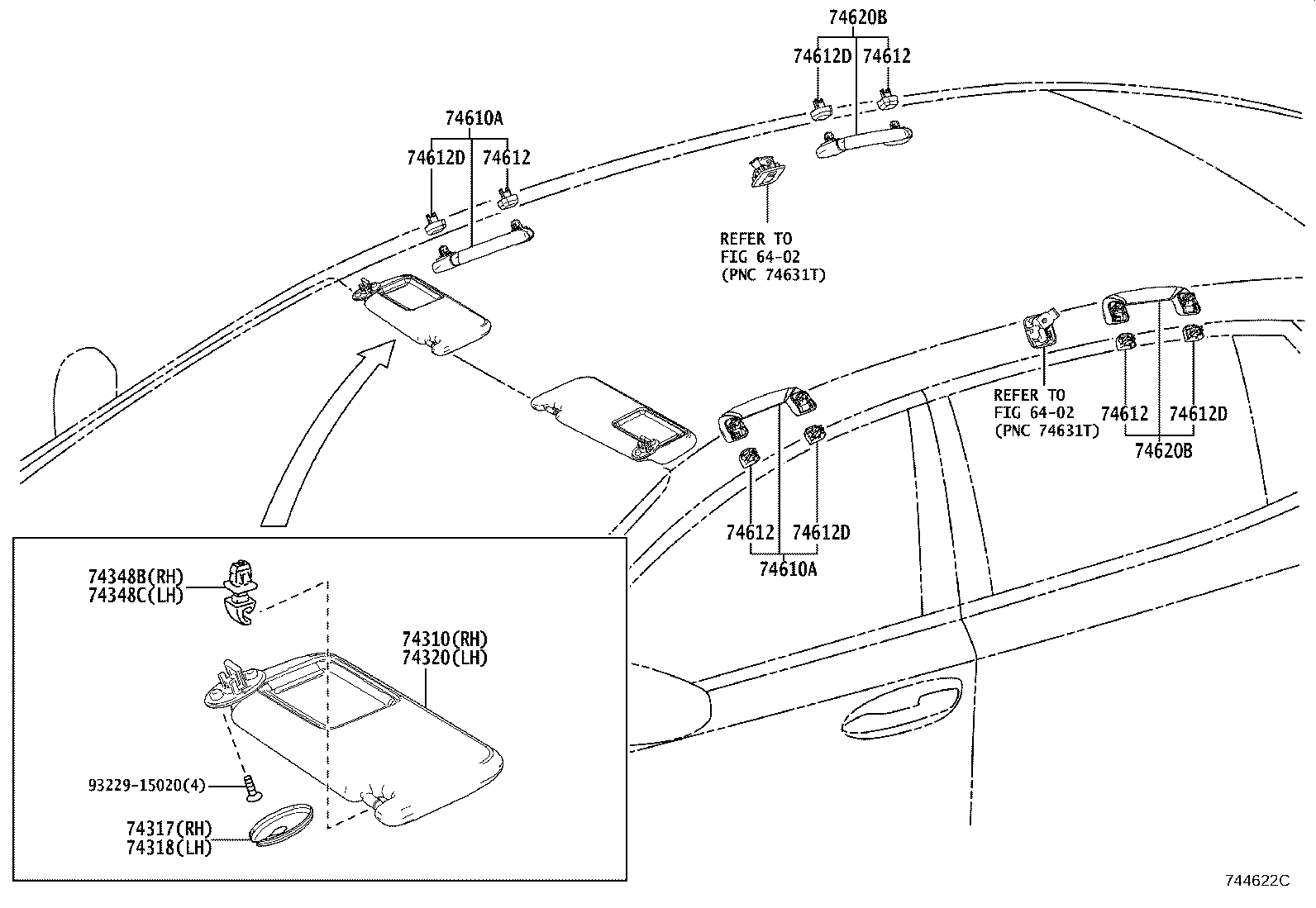 Toyota 74611-33020-A0 COVER, ASSIST GRIP