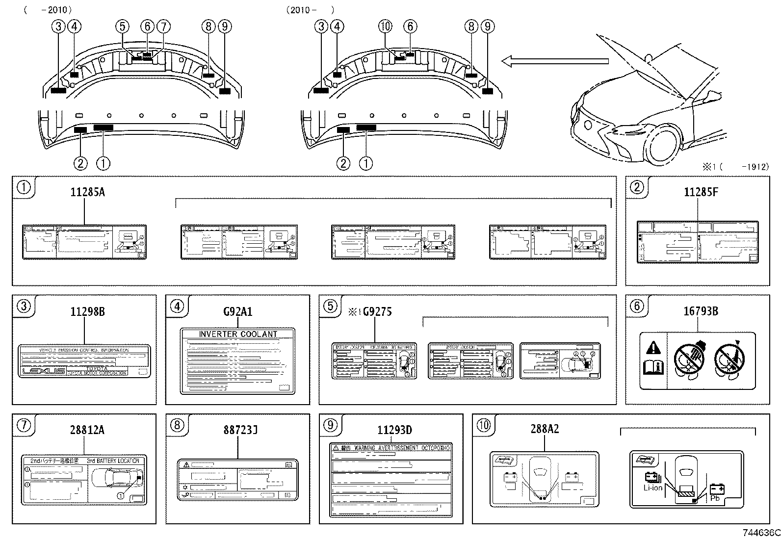 11298-70040 LABEL, EMISSION CONTROL INFORMATION product image