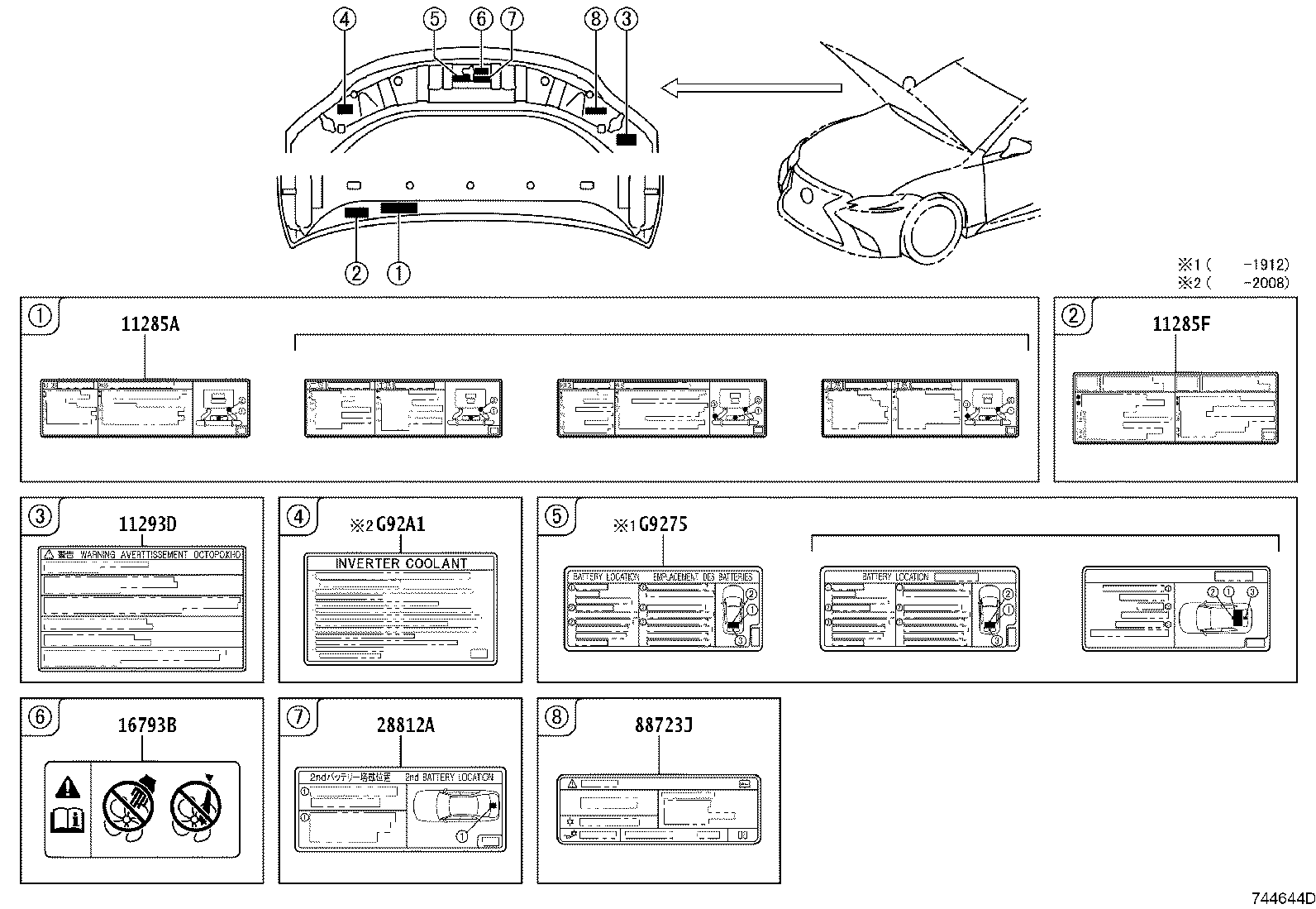 11285-70010 LABEL, COOLANT SYSTEM NOTICE product image