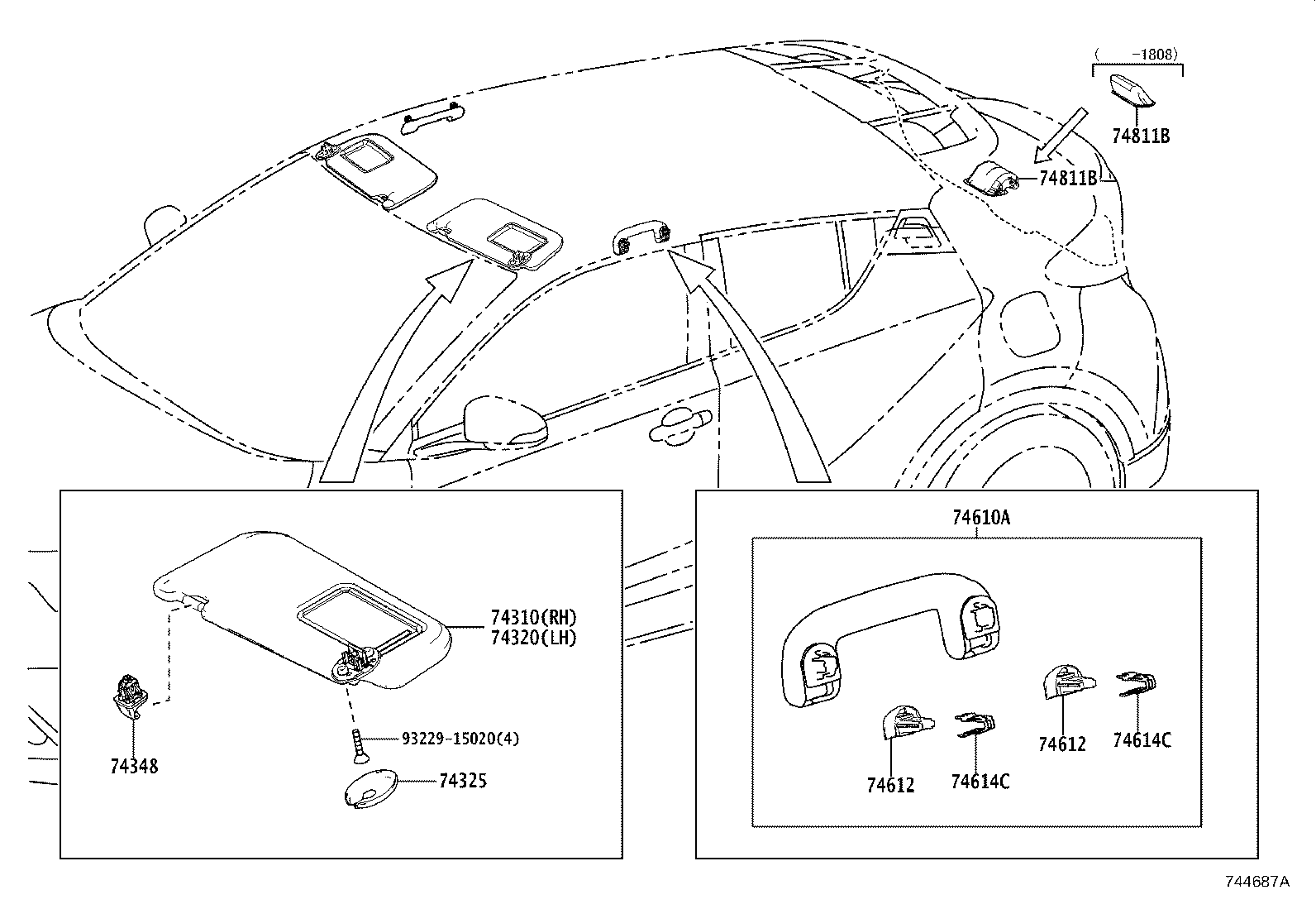 74317-F4010-C0 COVER, VISOR BRACKET product image
