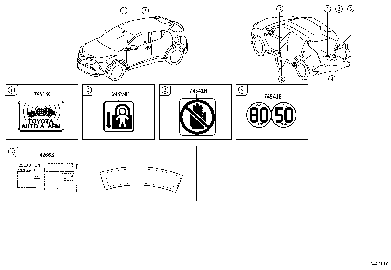 42661-F4130 LABEL, TIRE PRESSURE INFORMATION product image