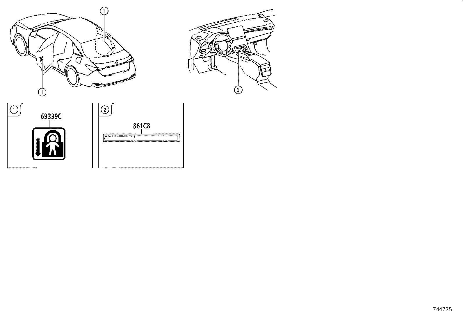 42661-07201 LABEL, TIRE PRESSURE INFORMATION product image