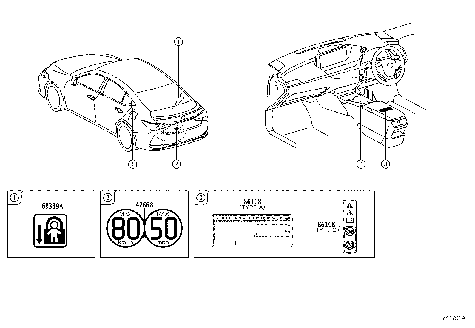 42661-33F20 LABEL, TIRE PRESSURE INFORMATION product image