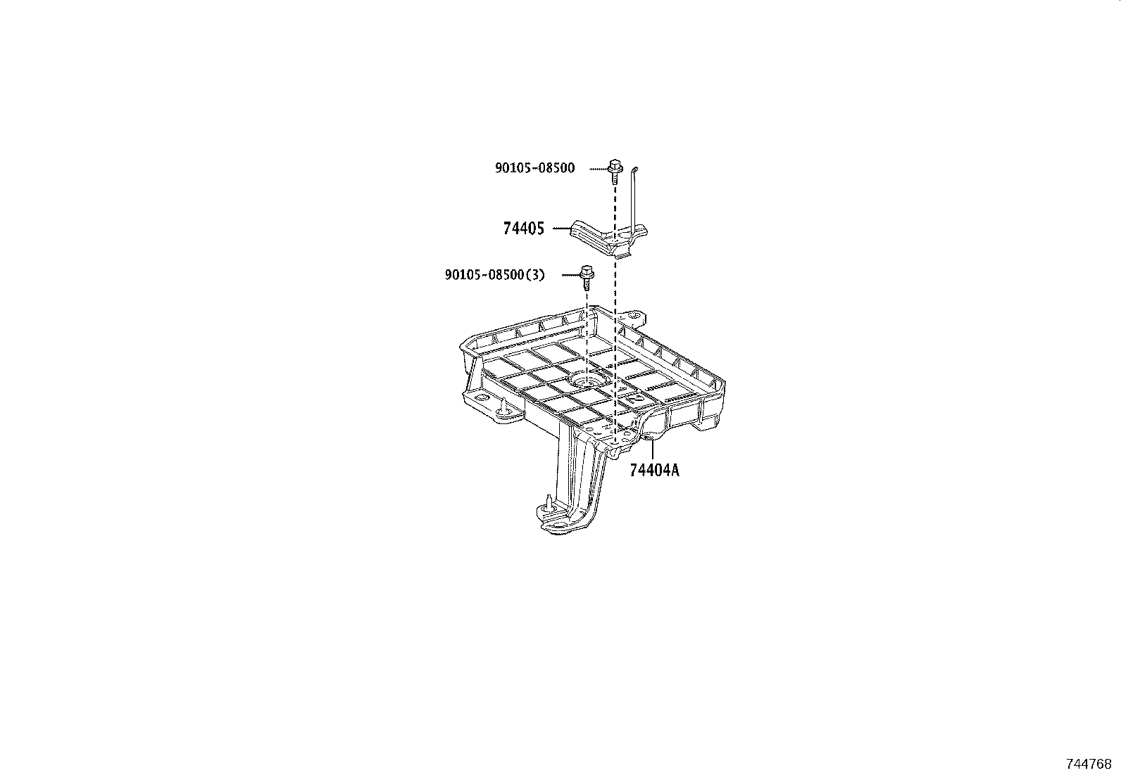 74404-10211 CLAMP SUB-ASSY, BATTERY product image