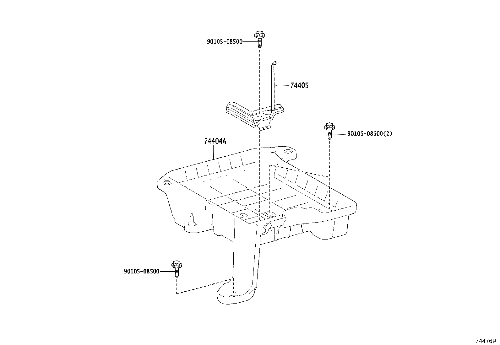 74404-10211 CLAMP SUB-ASSY, BATTERY product image