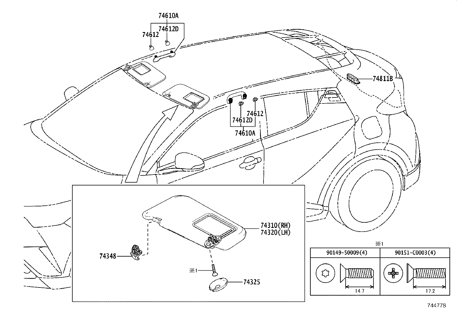 74232-F4140 PANEL, FRONT ARMREST BASE, UPPER LH product image