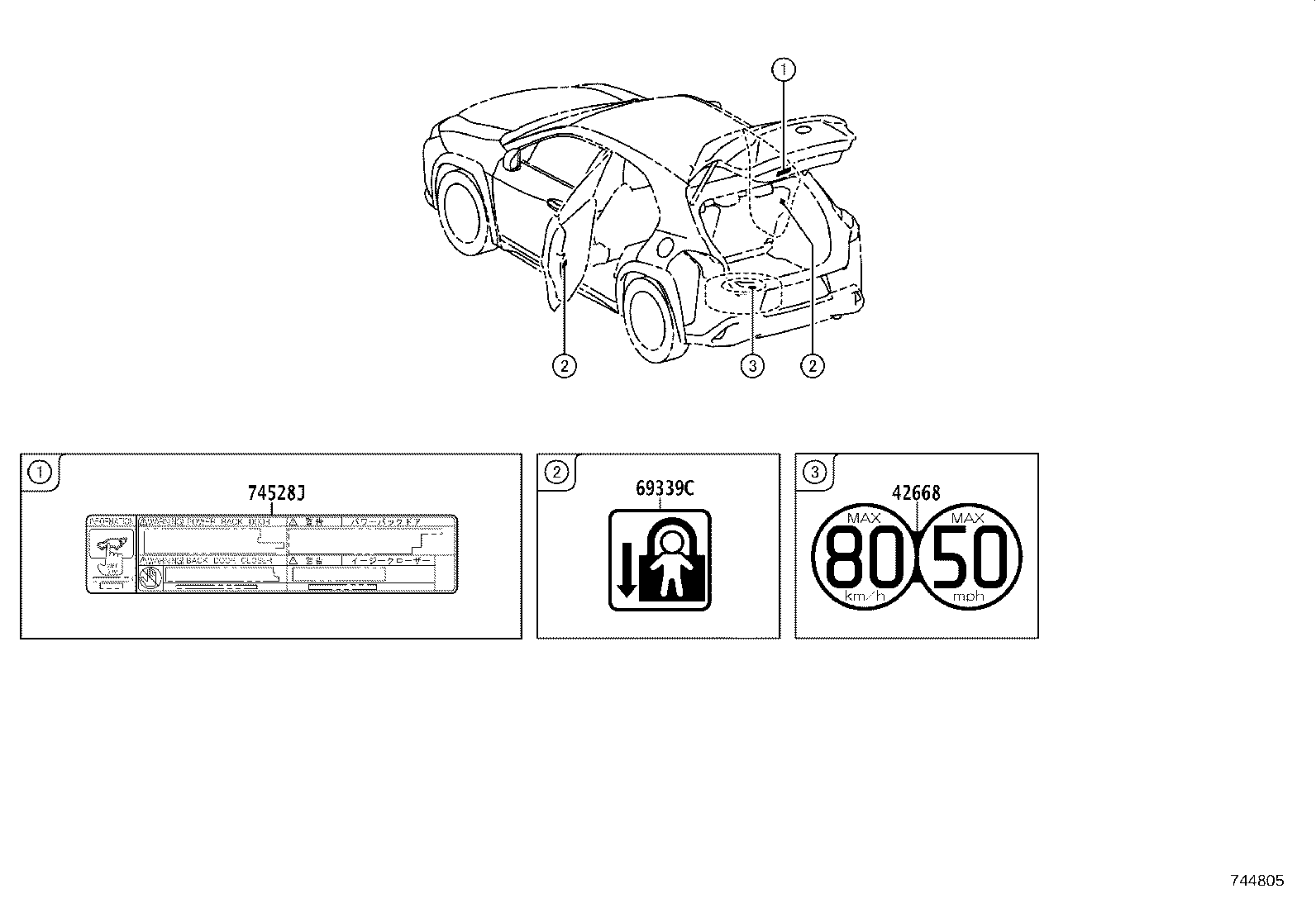 42661-76201 LABEL, TIRE PRESSURE INFORMATION product image