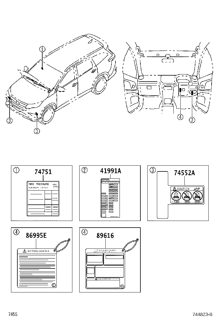 86995-BZ050 LABEL, CAUTION product image