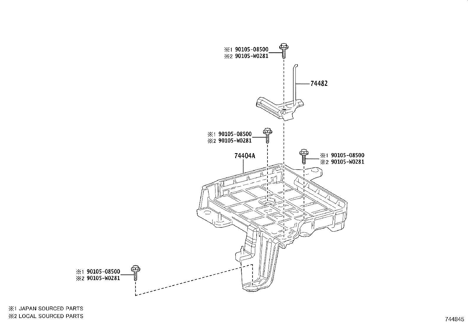 74405-02100 CLAMP, BATTERY, NO.2 product image
