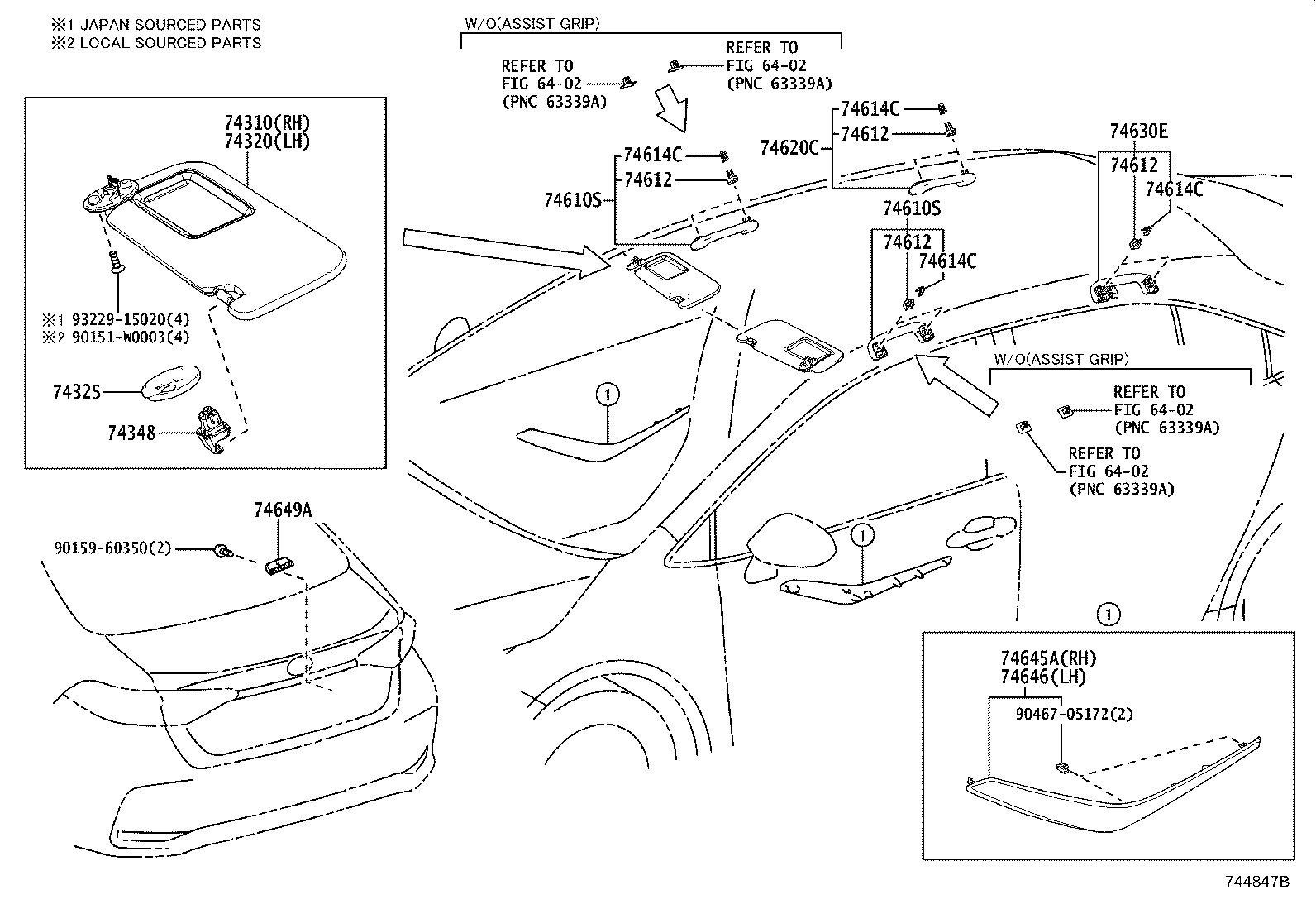 74232-02G40 PANEL, FRONT ARMREST BASE, UPPER LH product image
