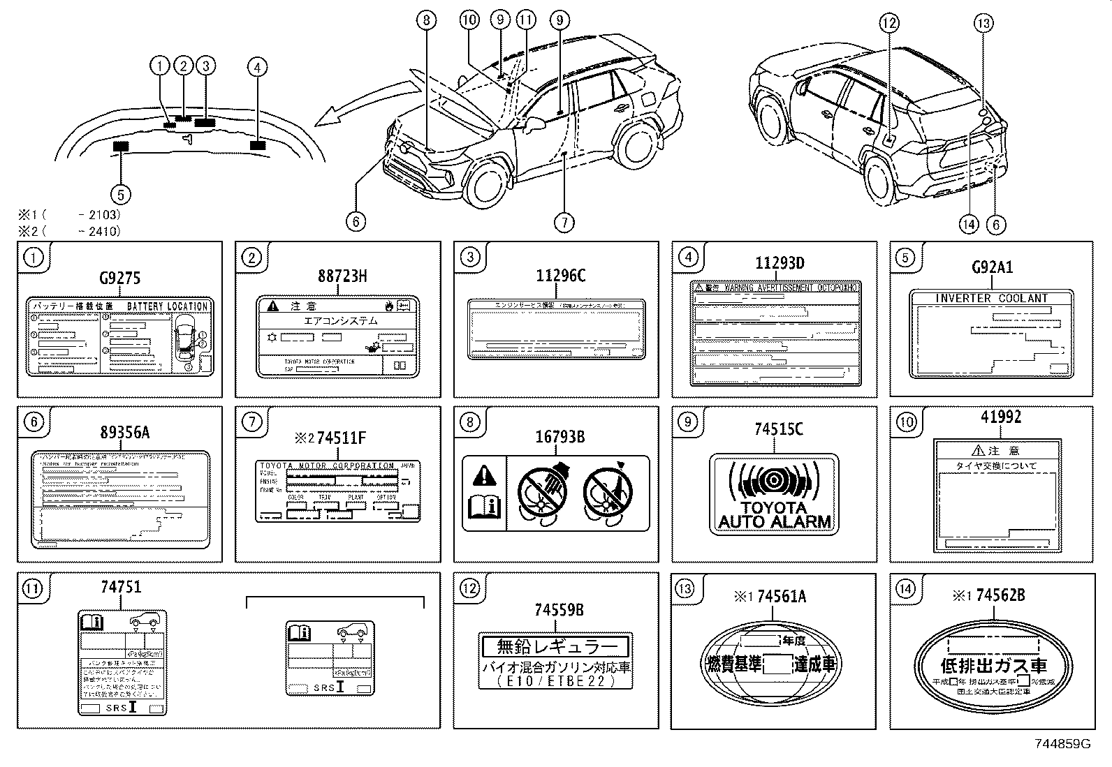42661-42C10 LABEL, TIRE PRESSURE INFORMATION product image