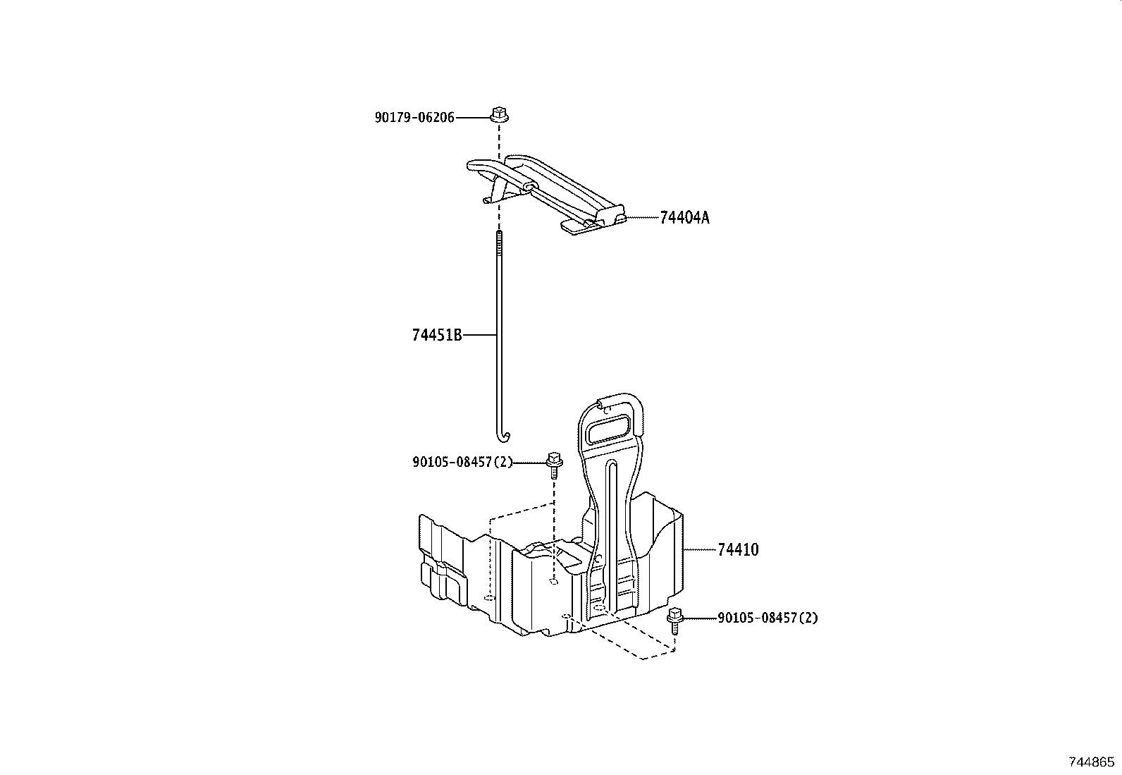 74410-52080 CARRIER ASSY, BATTERY product image