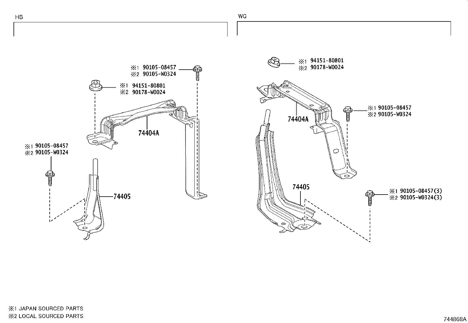 74405-02030 CLAMP SUB-ASSY, BATTERY, NO.2 product image