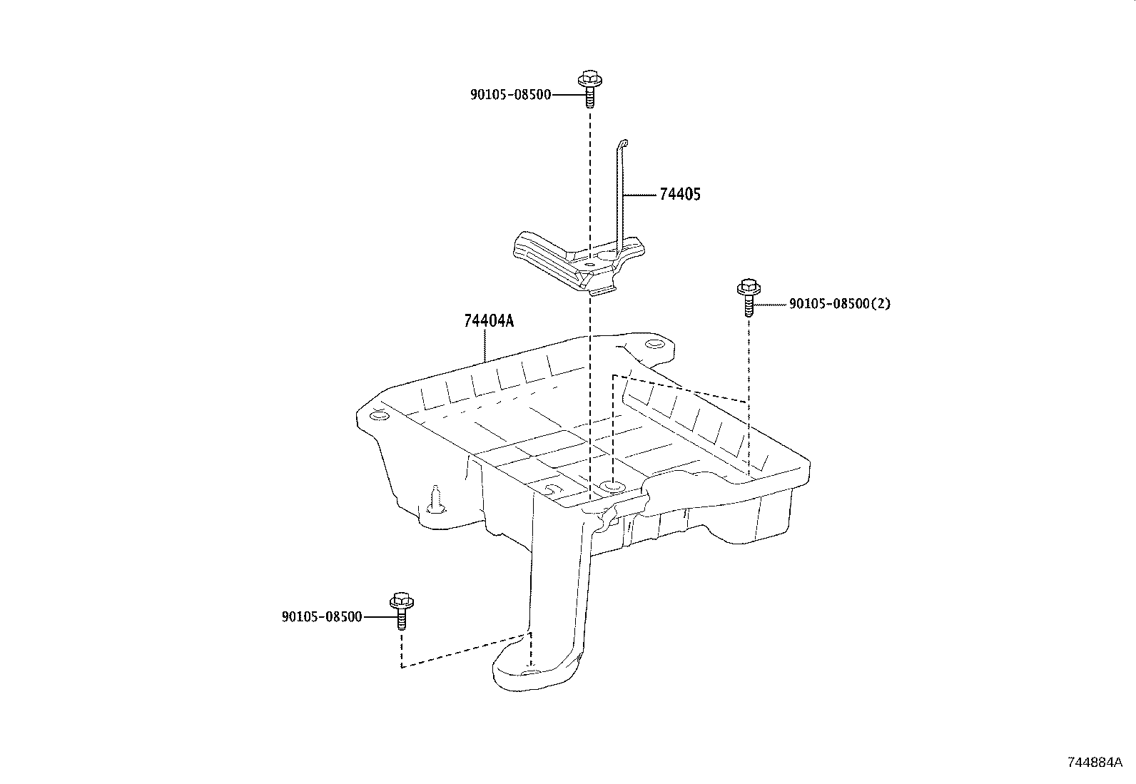 74404-12600 CLAMP SUB-ASSY, BATTERY product image