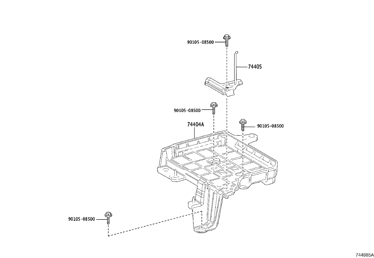 74404-12600 CLAMP SUB-ASSY, BATTERY product image