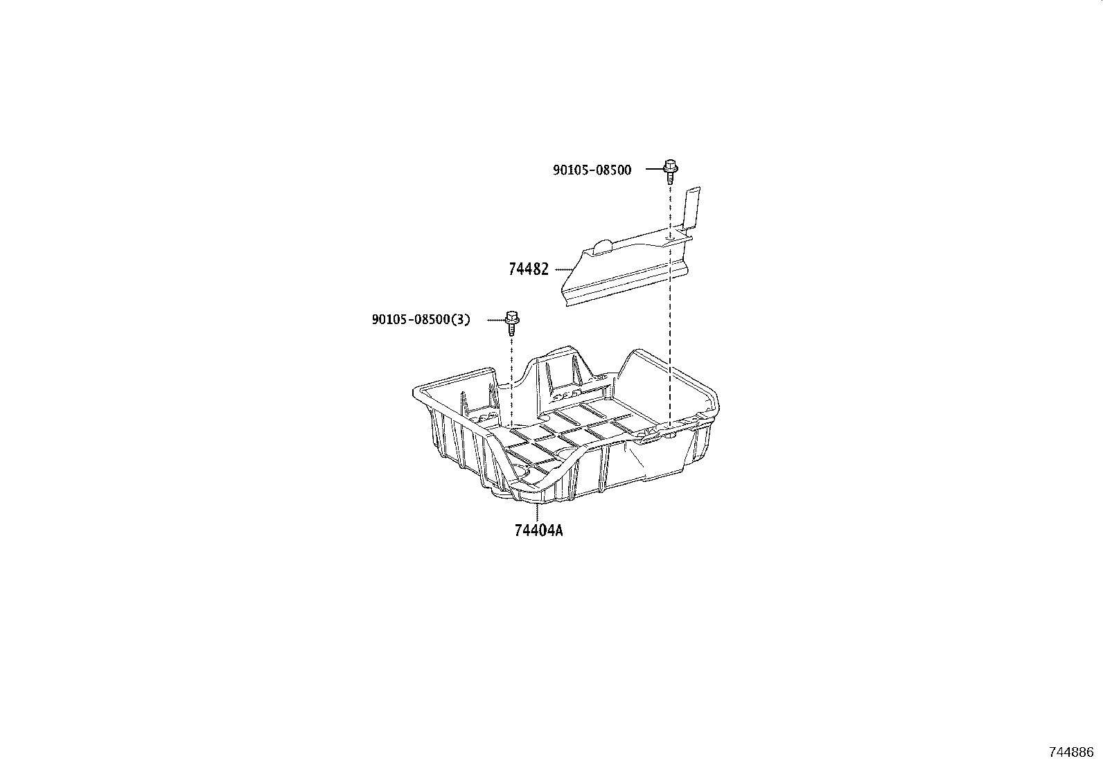 74404-12600 CLAMP SUB-ASSY, BATTERY product image