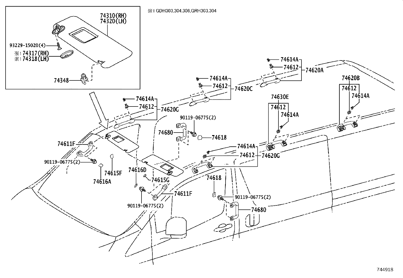 74232-26210 PANEL, FRONT ARMREST BASE, UPPER LH product image
