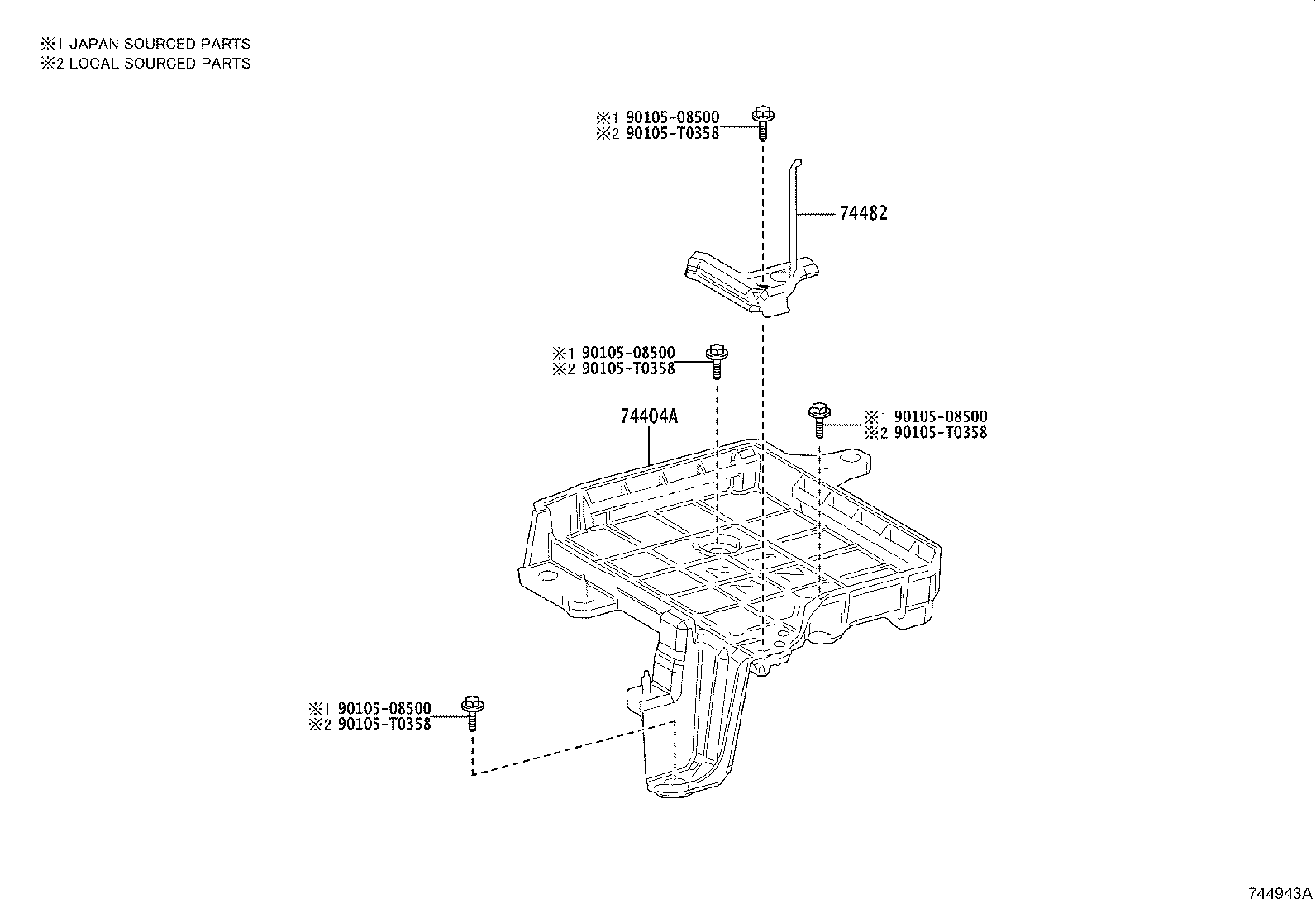 74405-02110 CLAMP, BATTERY, NO.2 product image