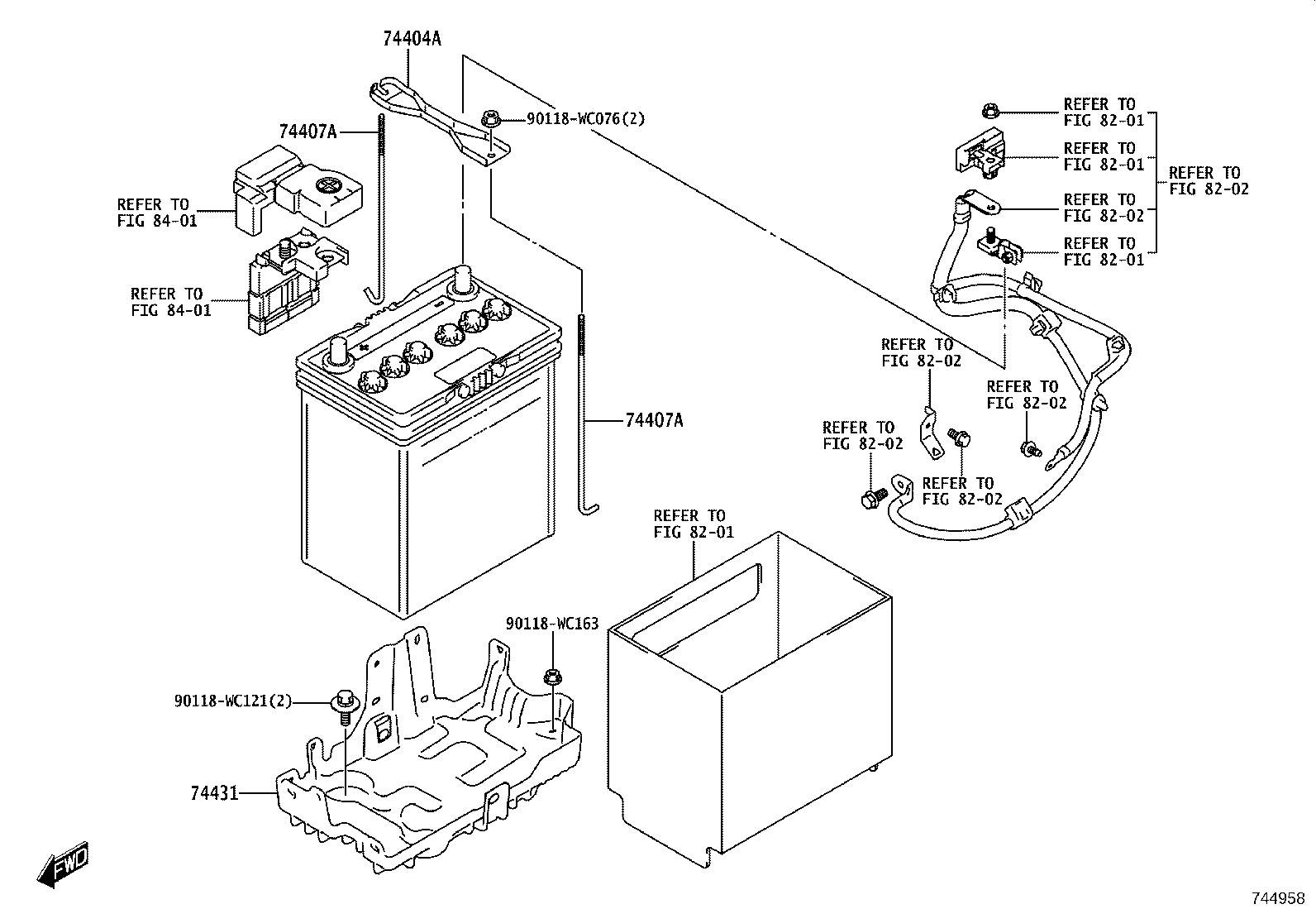 74413-WC001 BOLT SUB-ASSY, BATTERY CLAMP product image
