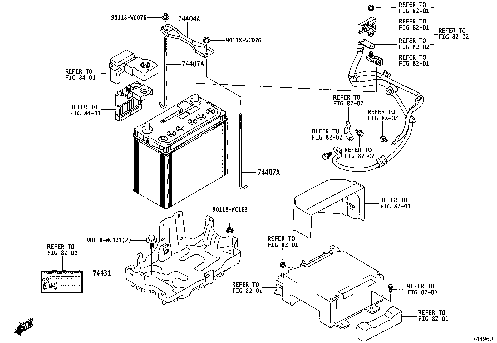 74413-WC001 BOLT SUB-ASSY, BATTERY CLAMP product image