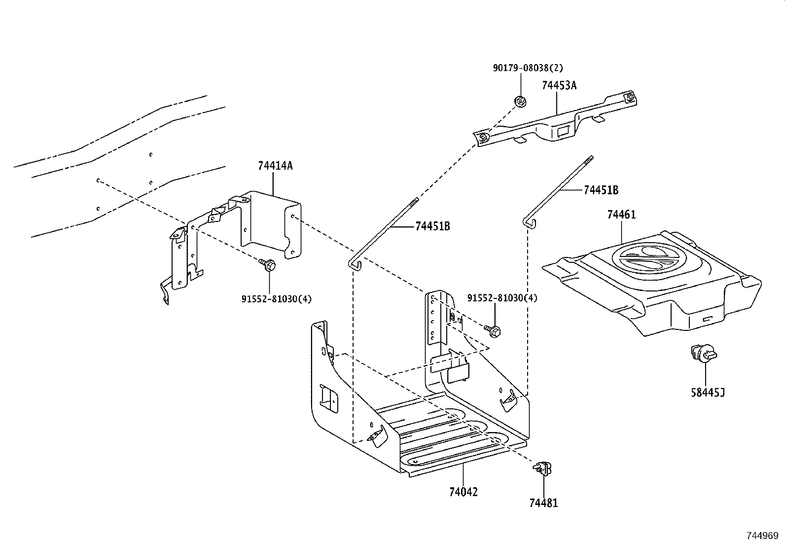 58445-37020 LOCK, BATTERY SERVICE HOLE COVER product image
