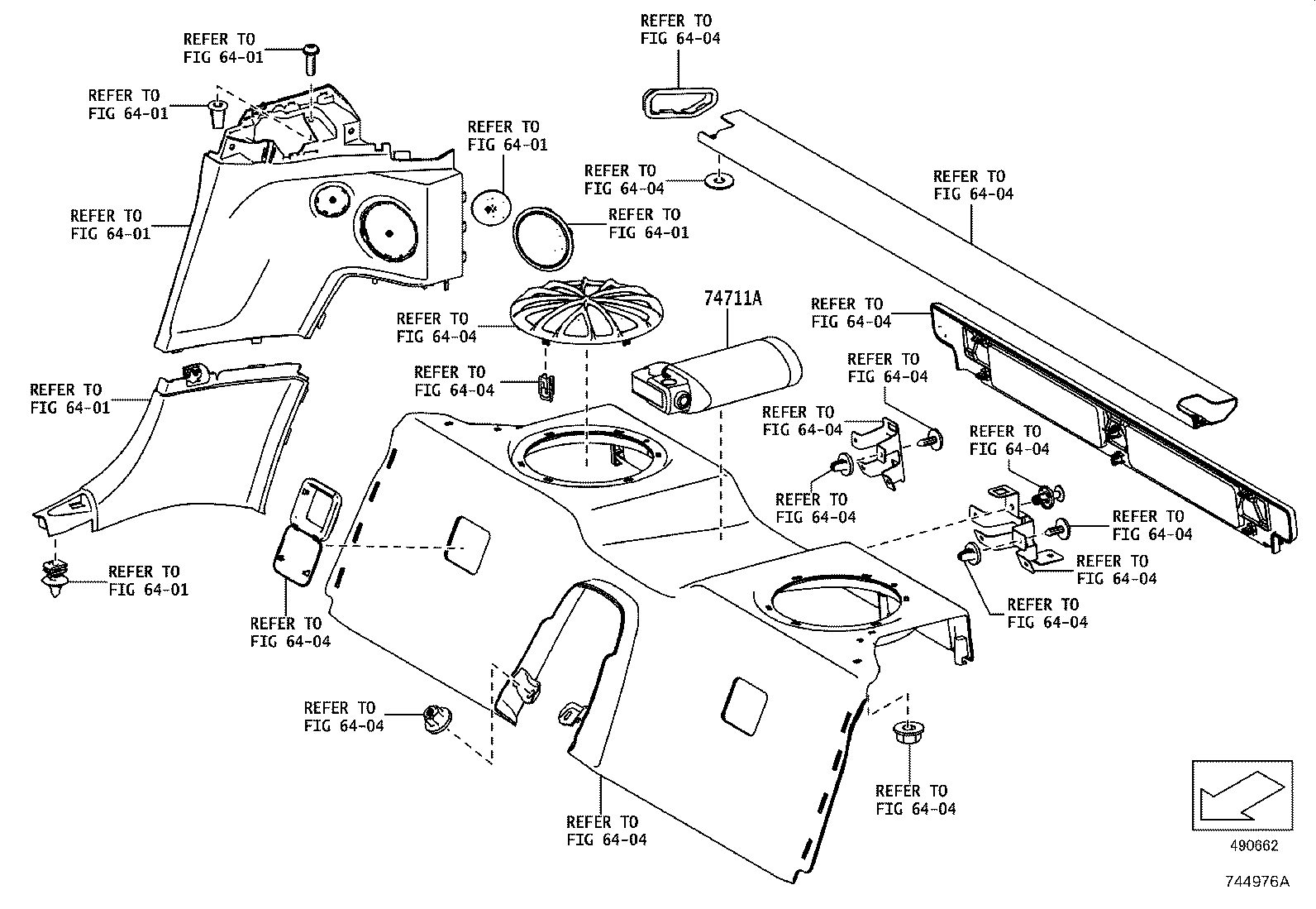 74348-WAA01 HOLDER, VISOR product image