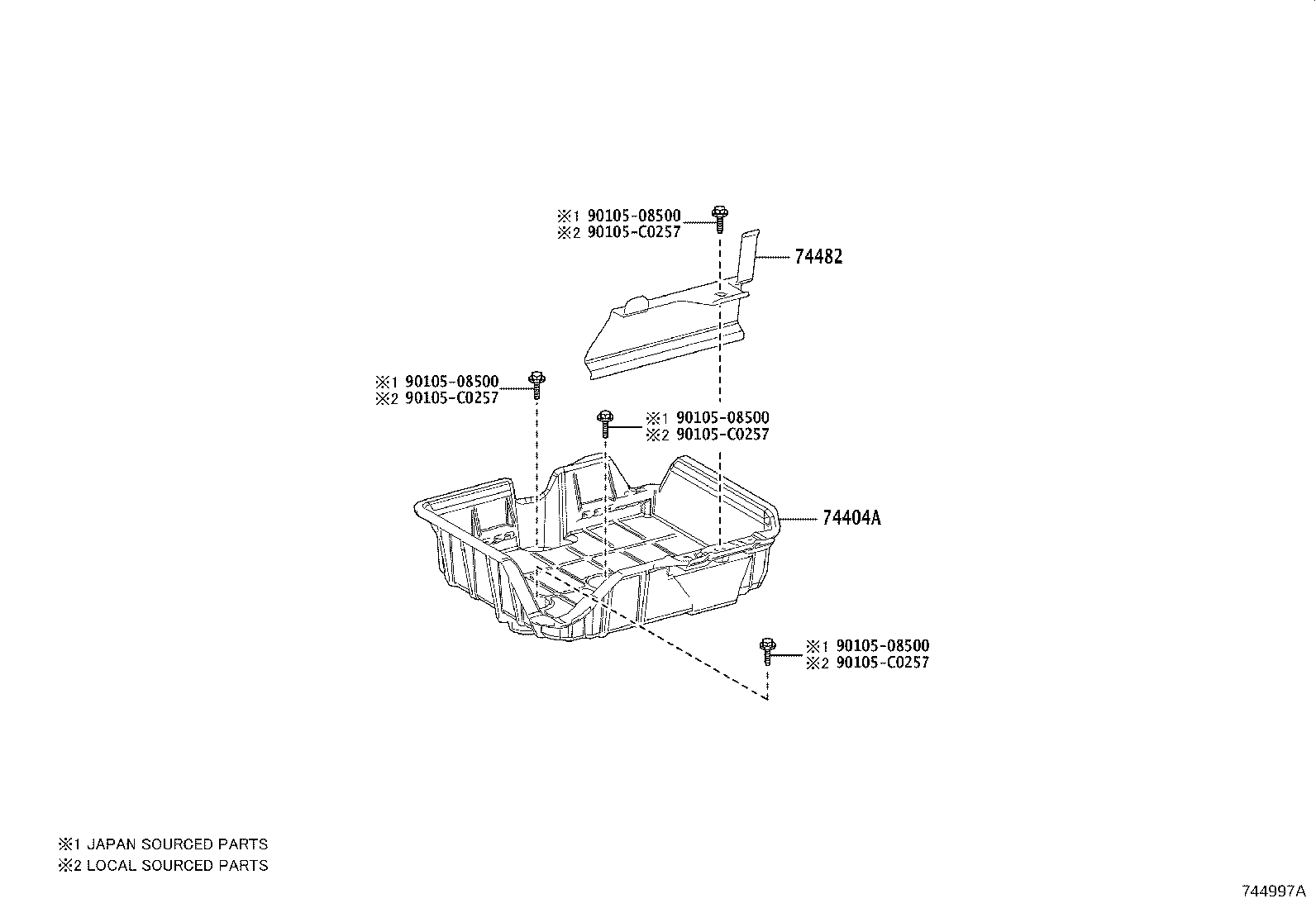 74417-02150 BRACKET, BATTERY CARRIER product image