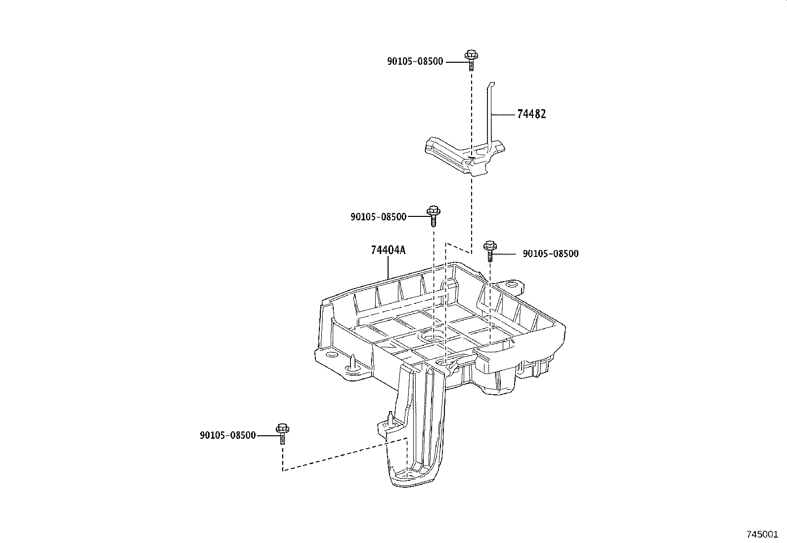 74404-12540 CLAMP SUB-ASSY, BATTERY product image