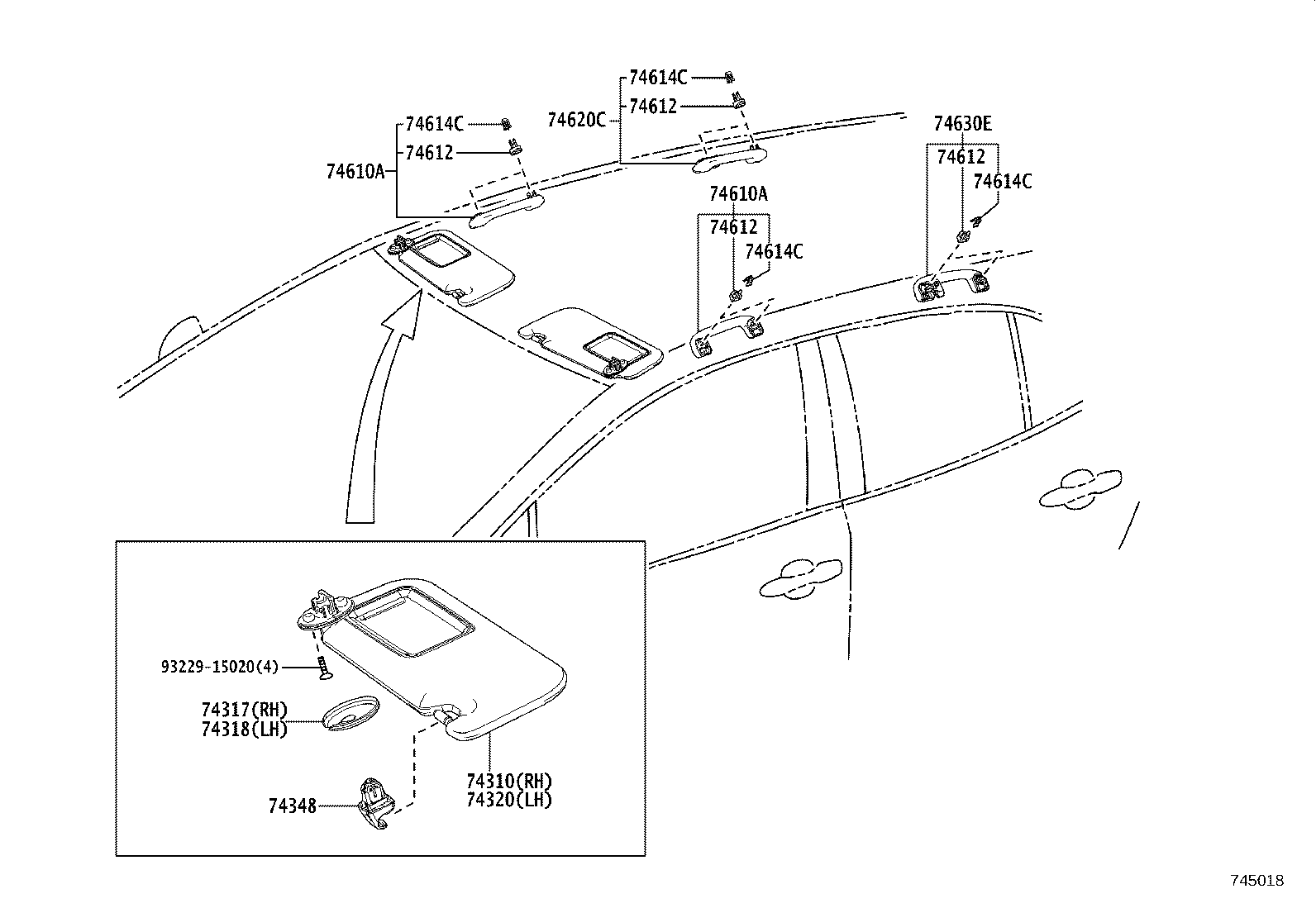 74232-12B80 PANEL, FRONT DOOR ARMREST BASE, UPPER PASSENGER SIDE product image
