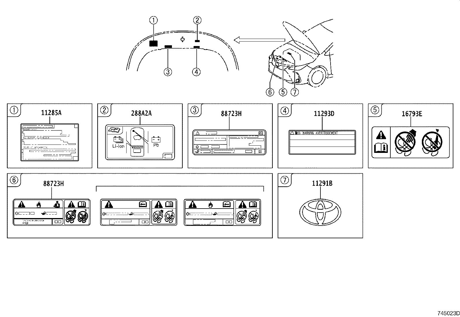 11293-37070 LABEL, ENGINE CAUTION product image
