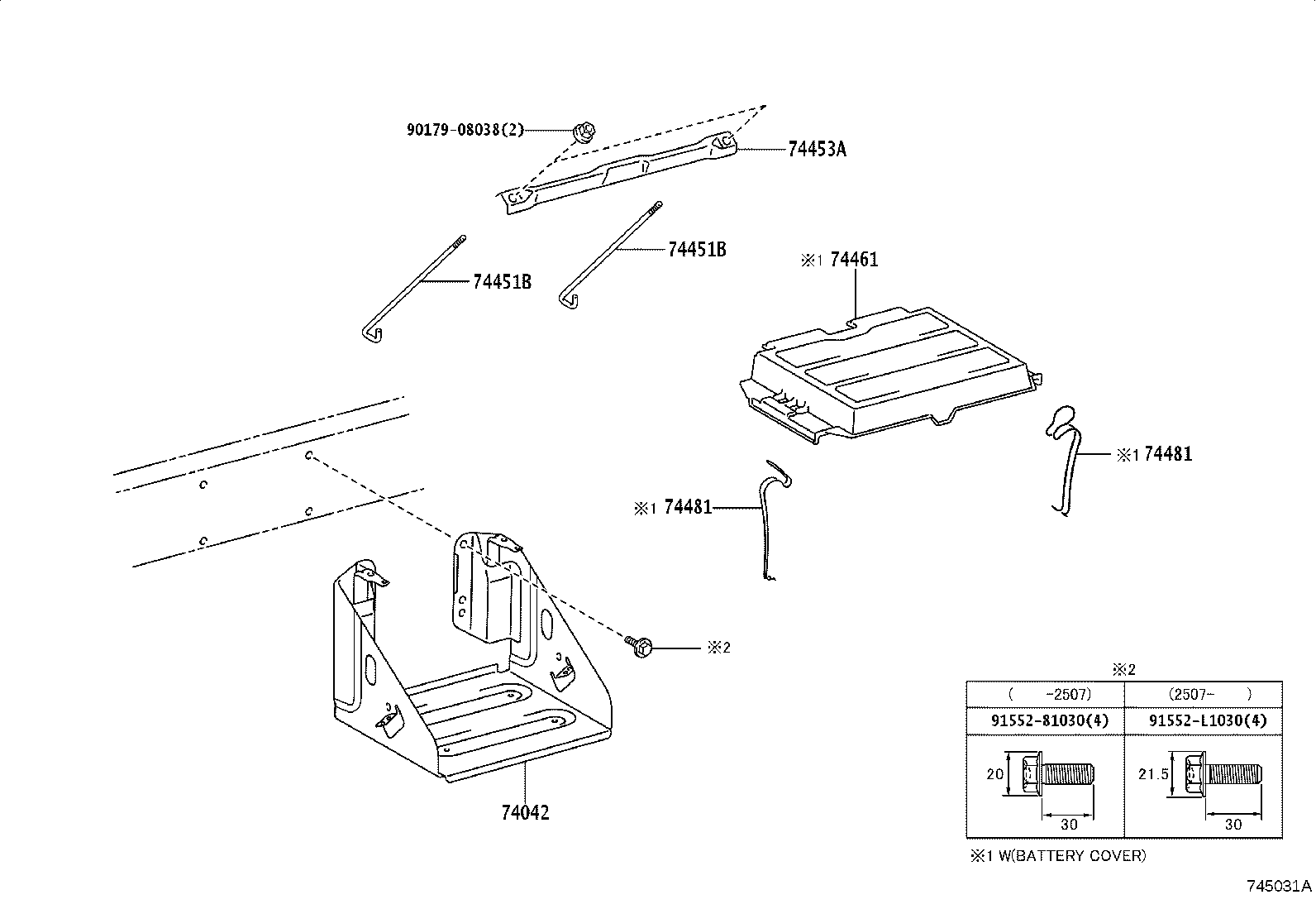 74452-37022 PLATE, BATTERY SET product image