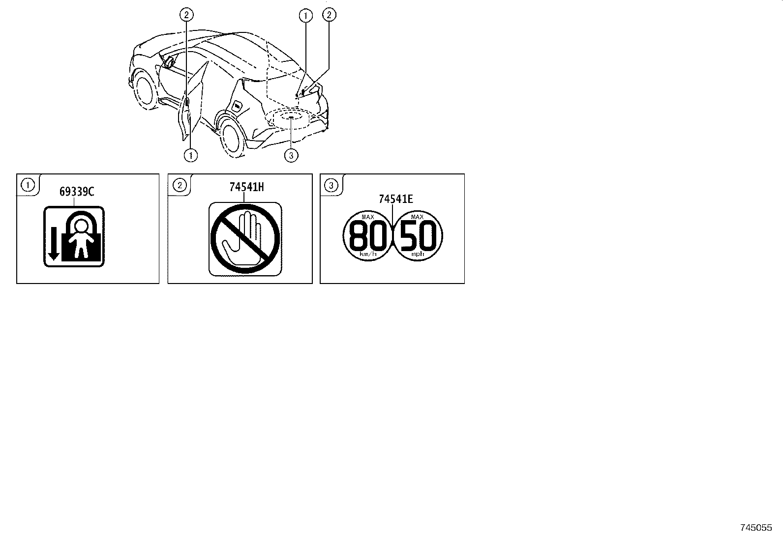 42661-10490 LABEL, TIRE PRESSURE INFORMATION product image