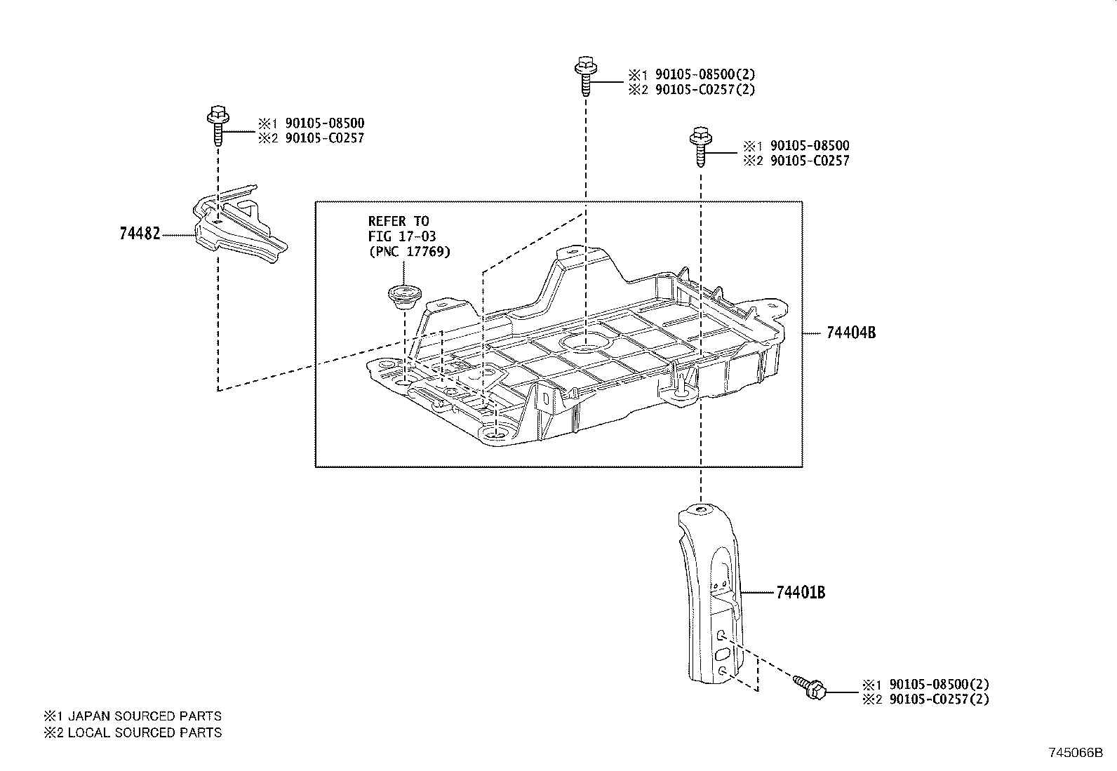 74473-0R010 SPACER, BATTERY product image