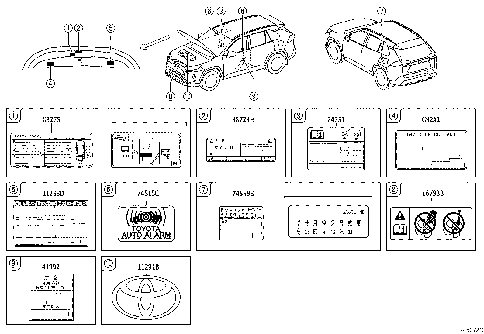 42661-0R240 LABEL, TIRE PRESSURE INFORMATION product image