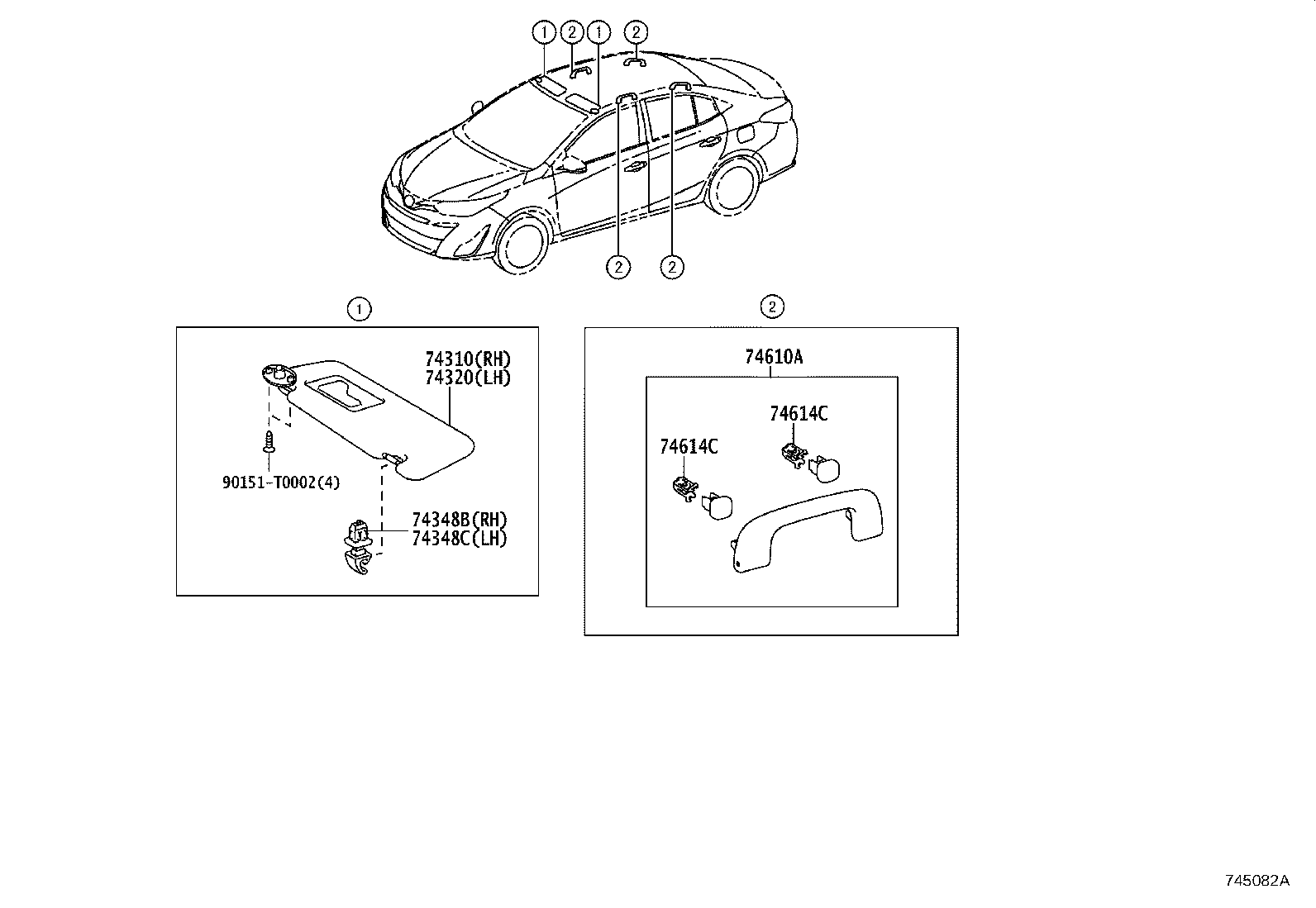 74272-0D710 PANEL, REAR DOOR ARMREST BASE, UPPER LH product image