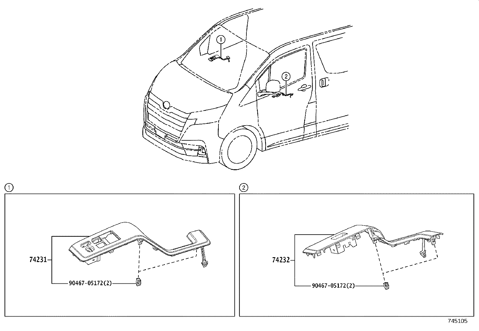 74610-26080-C0 GRIP ASSY, ASSIST, REAR product image