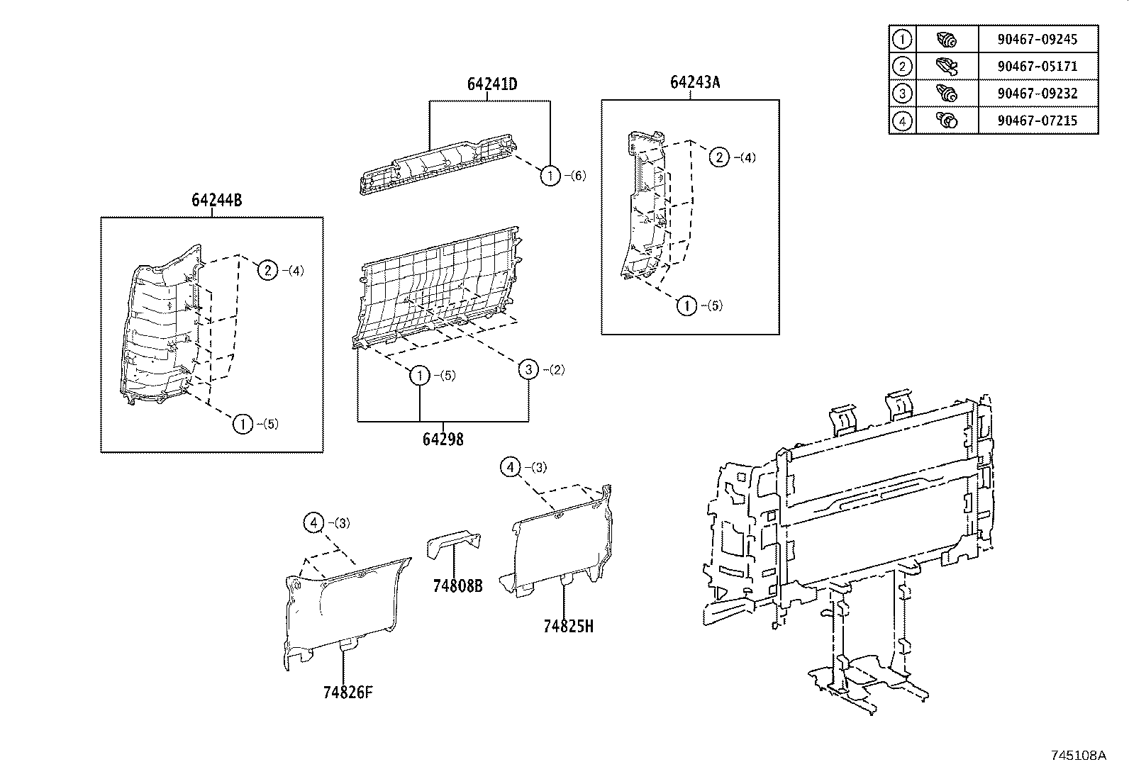 64033-58010 GRILLE SUB-ASSY, REAR SPEAKER, RH product image