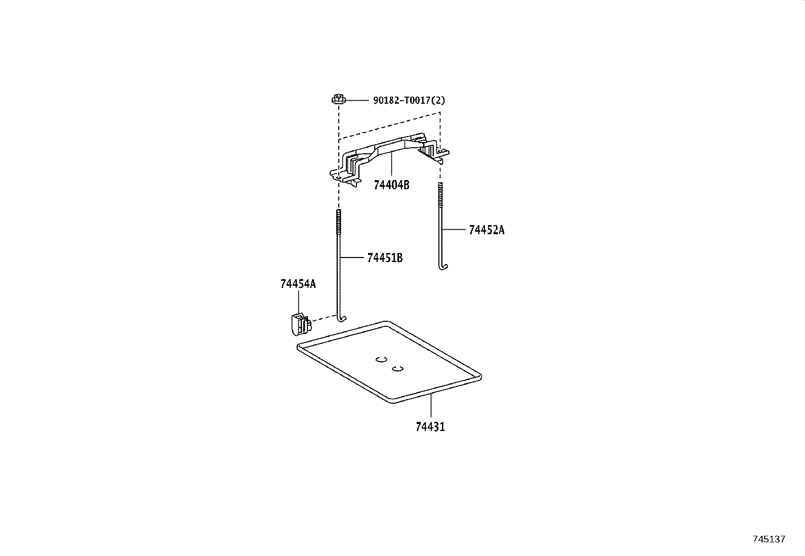 74451-KK010 BOLT, BATTERY CLAMP product image